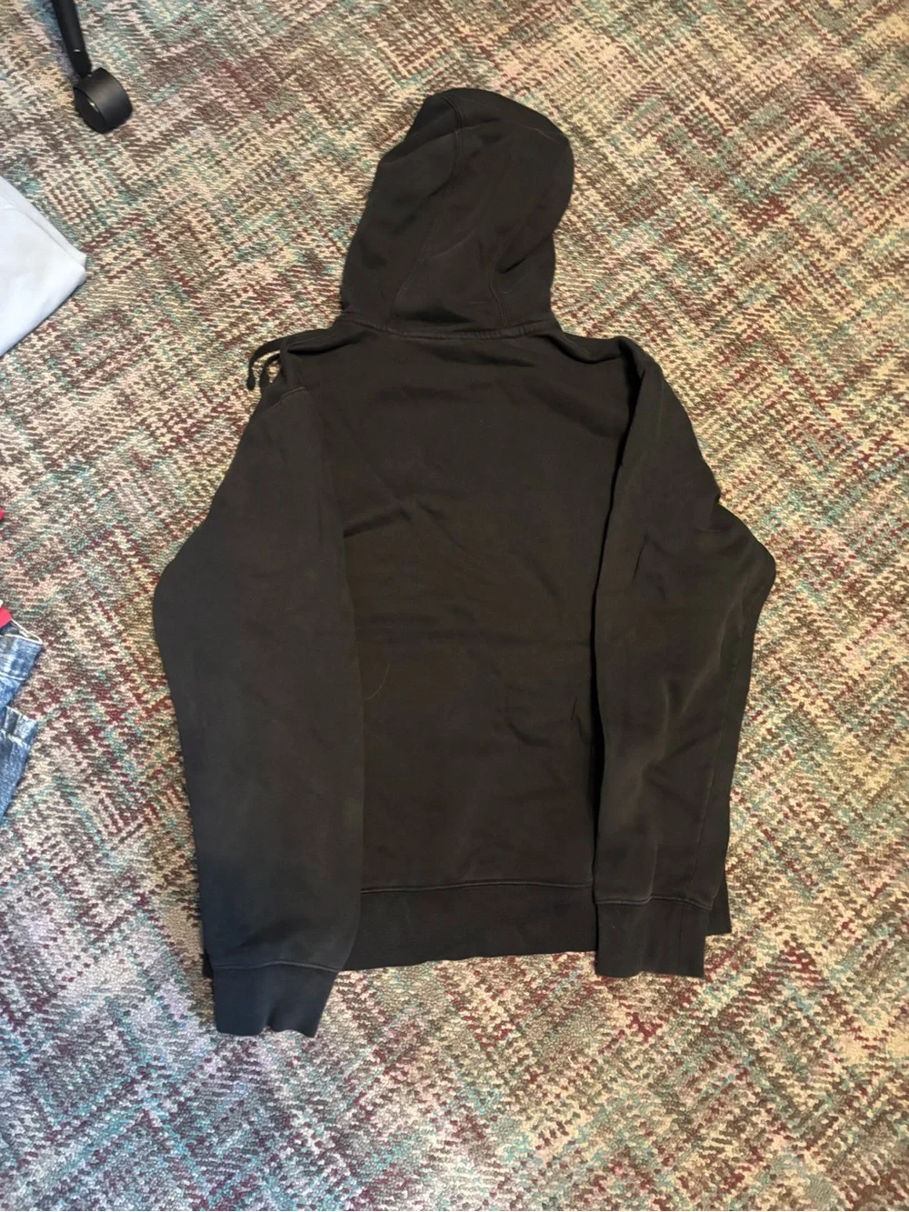 Nike Black Hoodie with White Swoosh Chest Logo